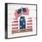 Stupell Industries Rustic Patriotic Jars American Pride Flag Design Framed Giclee Art